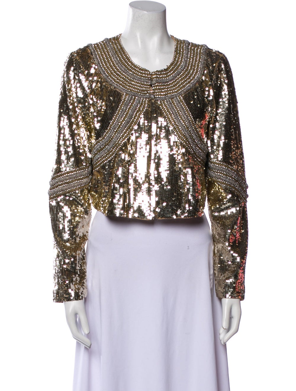 Veronica Beard Evening Jacket Printed Embroidered… - image 1