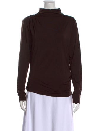 Veronica Beard Mock Neck Long Sleeve Sweatshirt