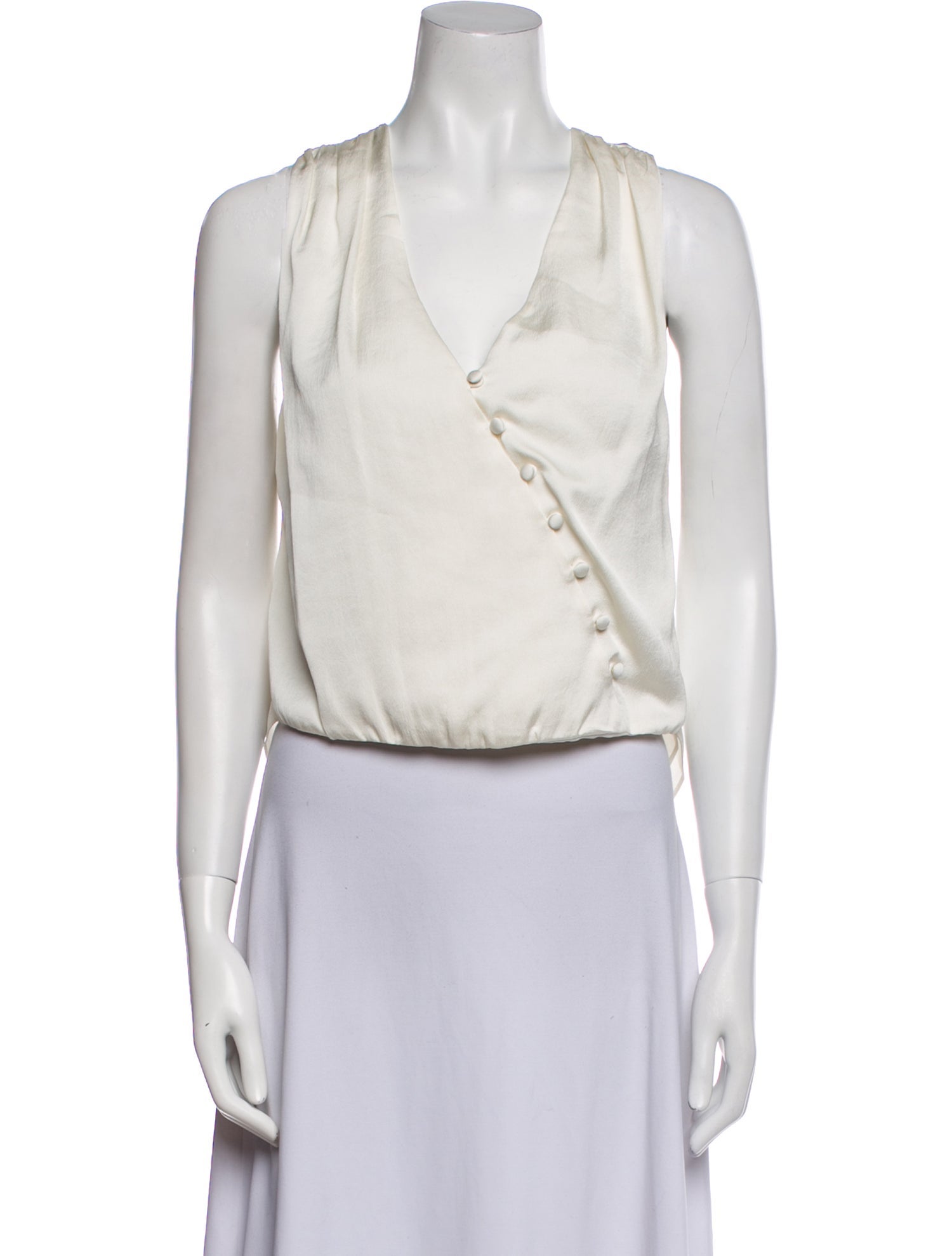 Veronica Beard V-Neck Sleeveless Crop Top w/ Tags