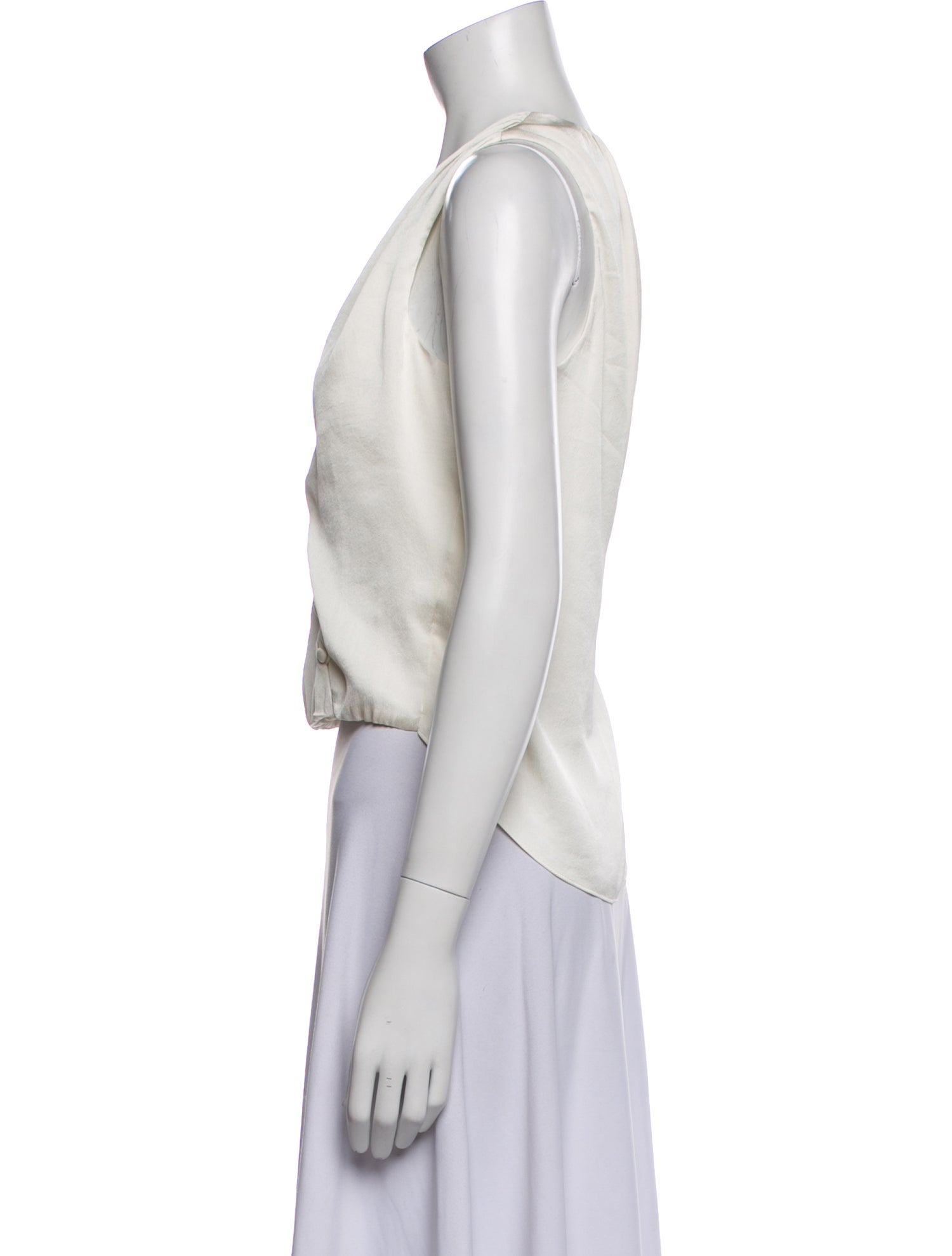 Veronica Beard V-Neck Sleeveless Crop Top w/ Tags