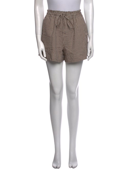 Veronica Beard Plaid Print Mini Shorts