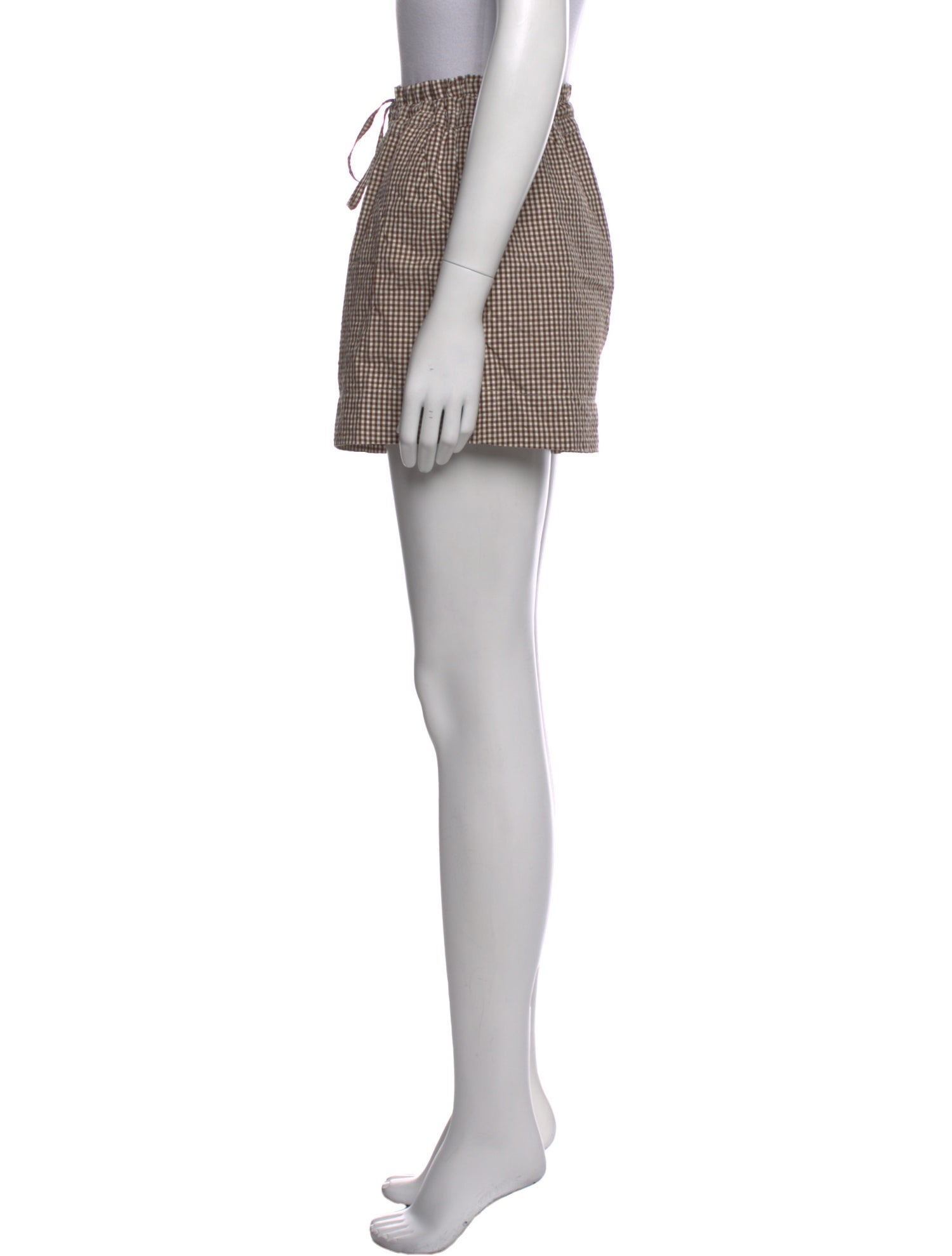 Veronica Beard Plaid Print Mini Shorts