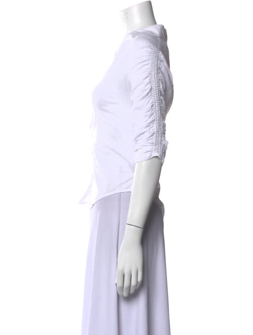 Veronica Beard Three-Quarter Sleeve Crop Top