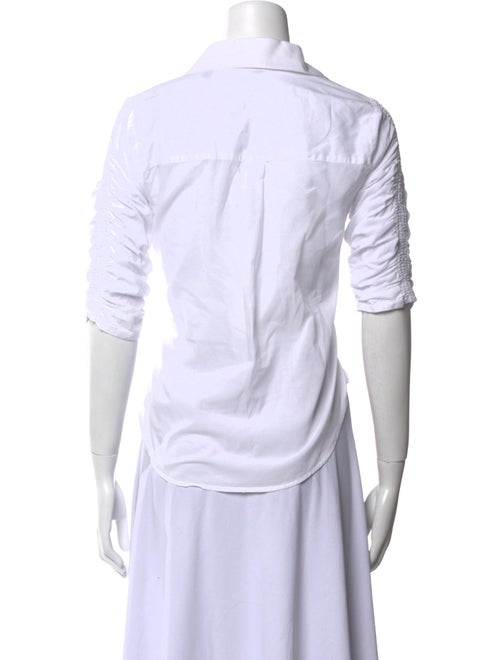 Veronica Beard Three-Quarter Sleeve Crop Top