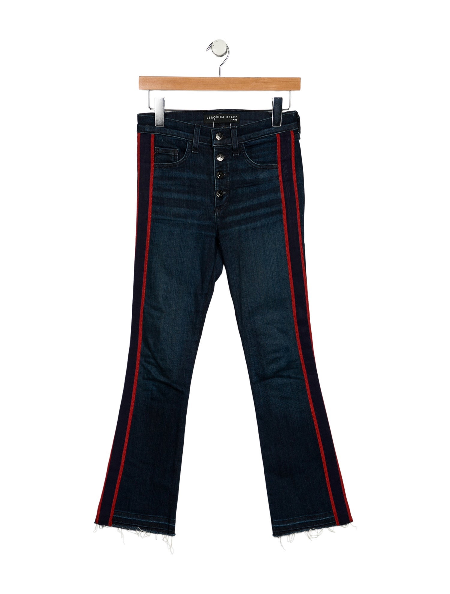Veronica Beard Mid-Rise Straight Leg Jeans