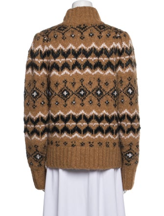 Veronica Beard Printed Turtleneck Sweater