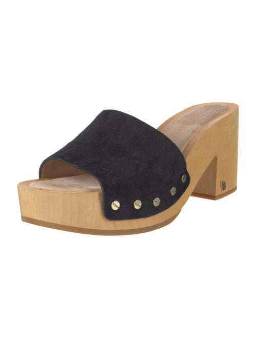 Veronica Beard Suede Studded Accents Slides