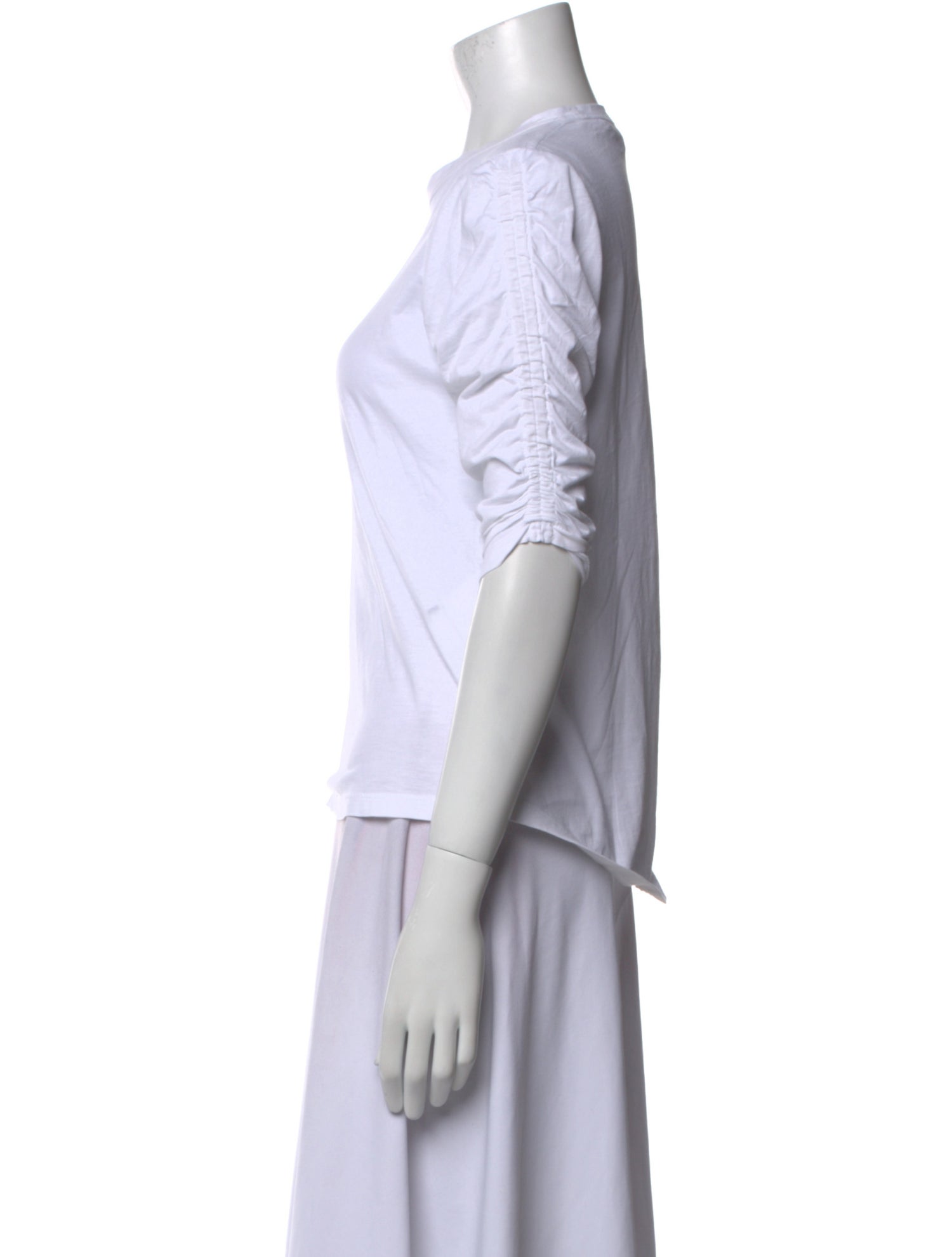 Veronica Beard Crew Neck Three-Quarter Sleeve T-Shirt