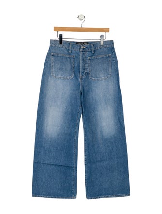 Veronica Beard High-Rise Wide Leg Jeans