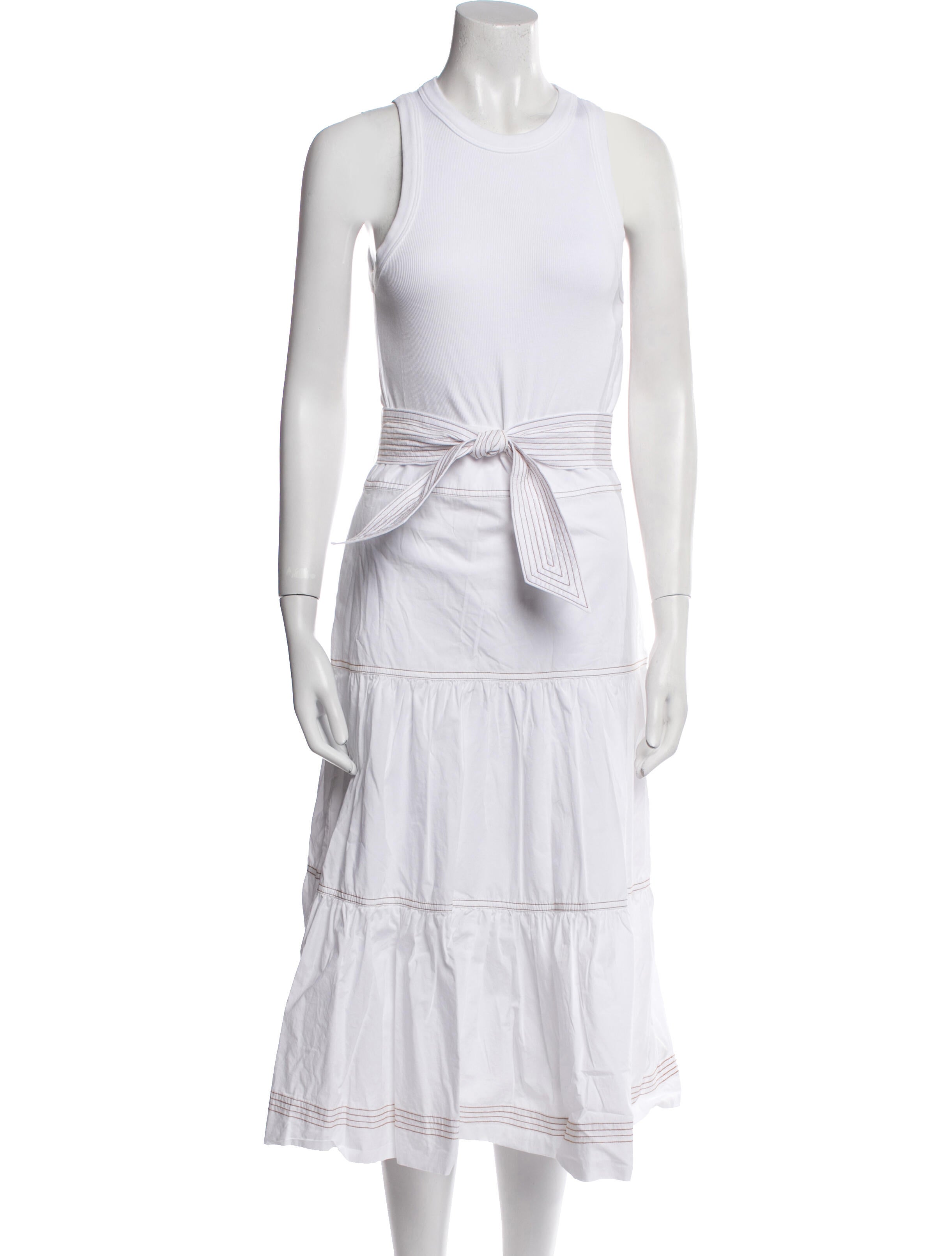 Veronica Beard Crew Neck Midi Length Dress