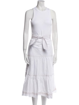 Veronica Beard Crew Neck Midi Length Dress