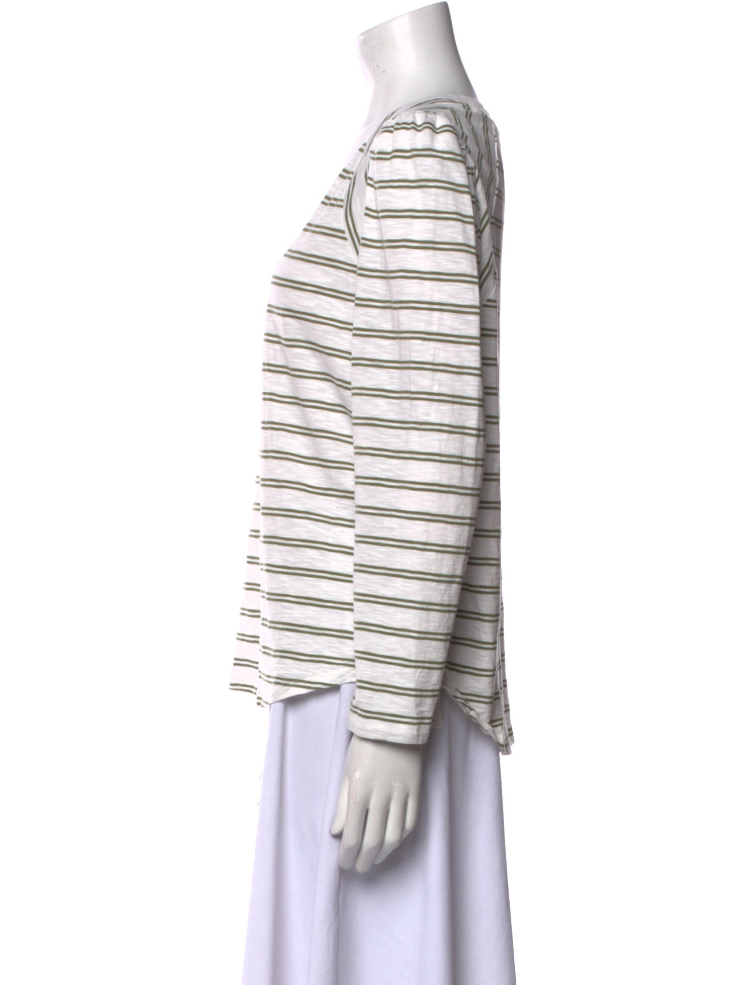 Veronica Beard Striped Scoop Neck Top