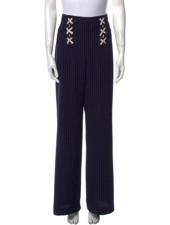 Veronica Beard Striped Wide Leg Pants