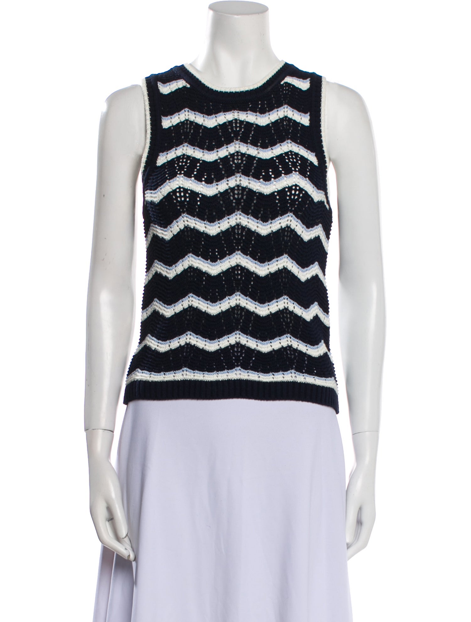 Veronica Beard Striped Crew Neck Sweater