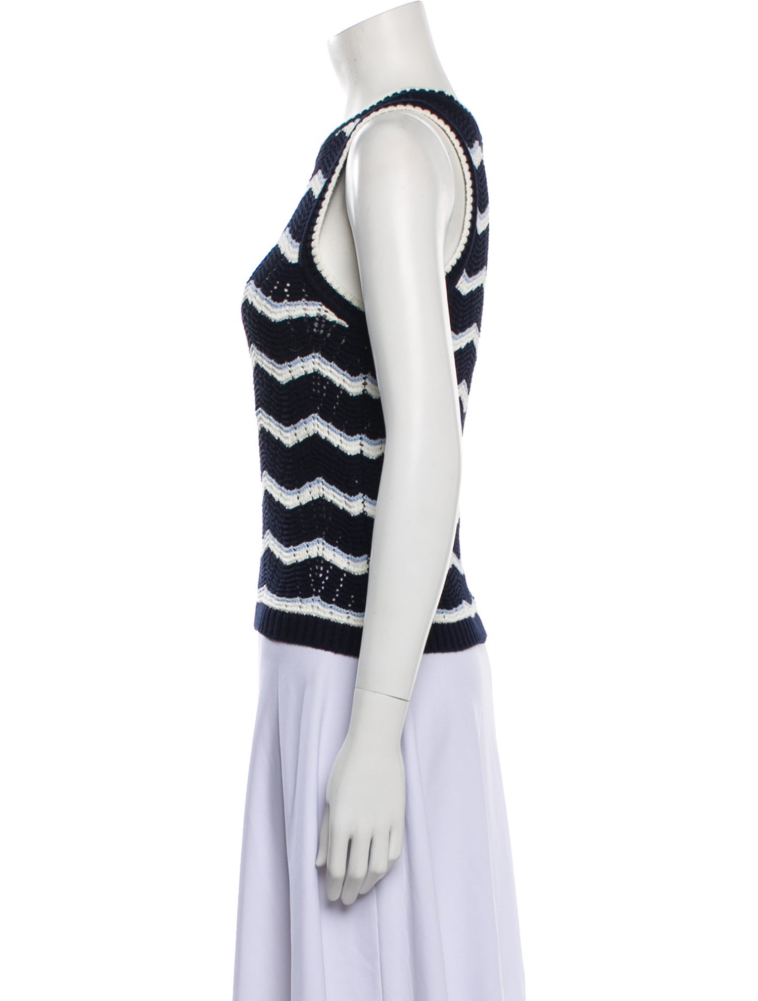 Veronica Beard Striped Crew Neck Sweater