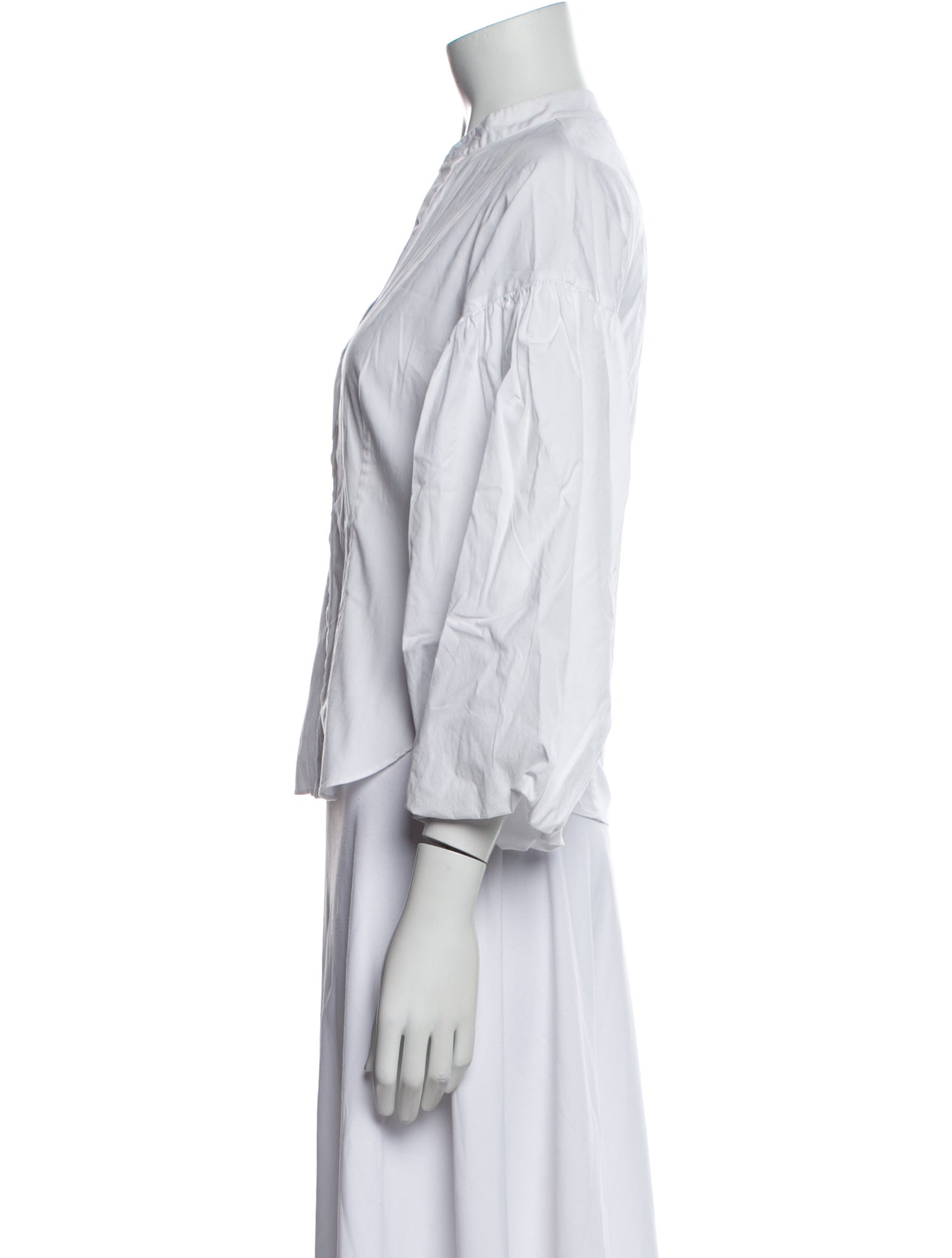 Veronica Beard Three-Quarter Sleeve Button-Up Top