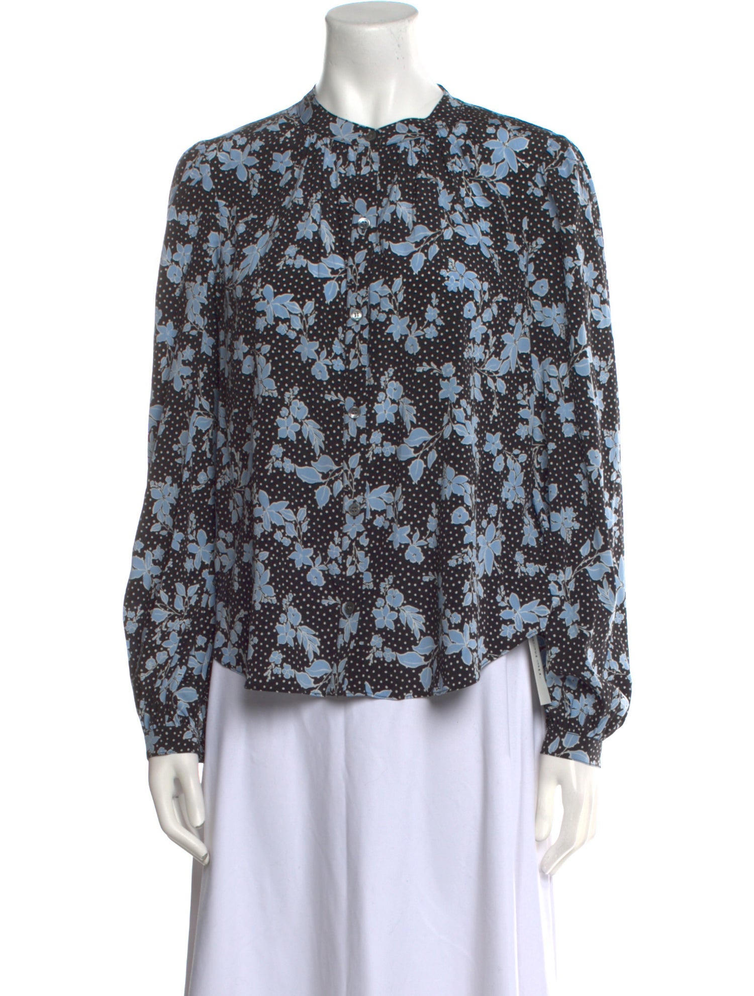 Veronica Beard Silk Floral Print Blouse
