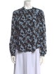 Veronica Beard Silk Floral Print Blouse