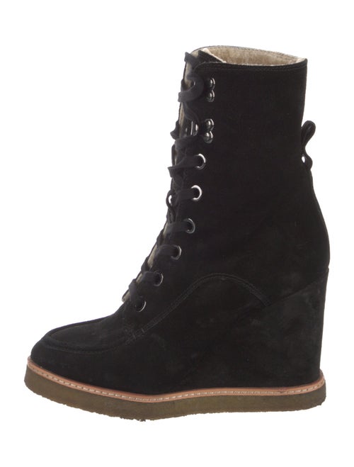 Veronica Beard Suede Lace-Up Boots