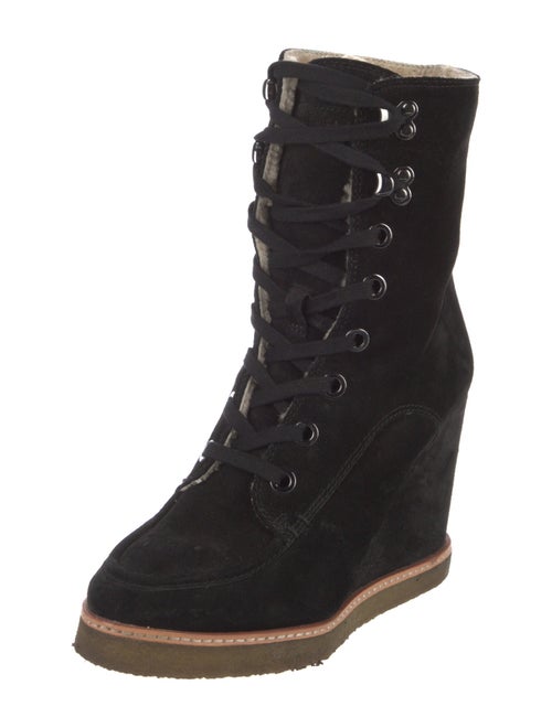 Veronica Beard Suede Lace-Up Boots