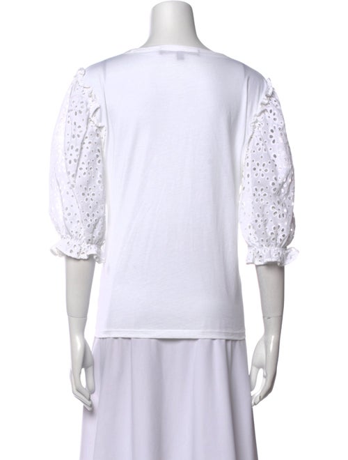 Veronica Beard Scoop Neck Three-Quarter Sleeve T-Shirt