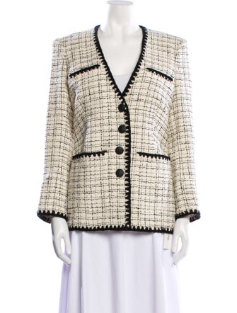 Veronica Beard Plaid Print Blazer