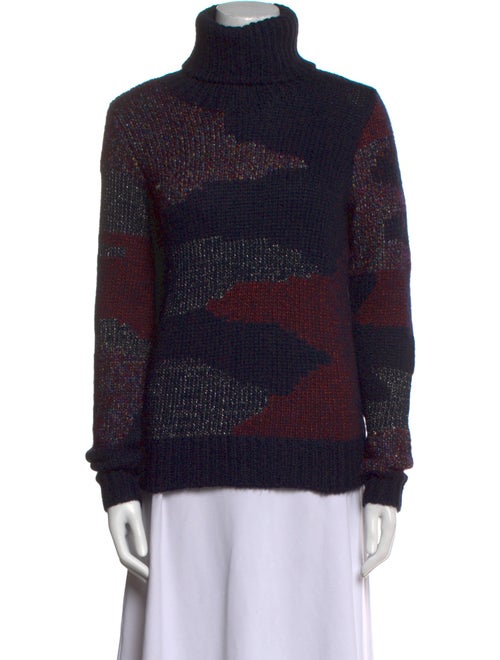 Veronica Beard Printed Turtleneck Sweater