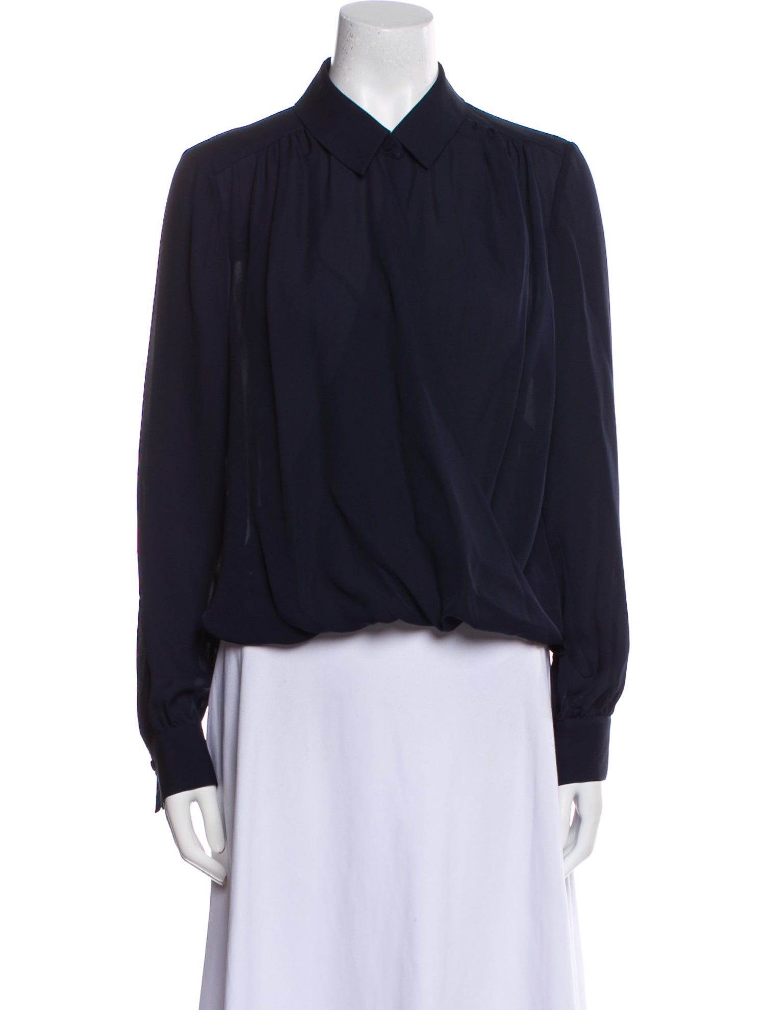 Veronica Beard Silk Long Sleeve Blouse