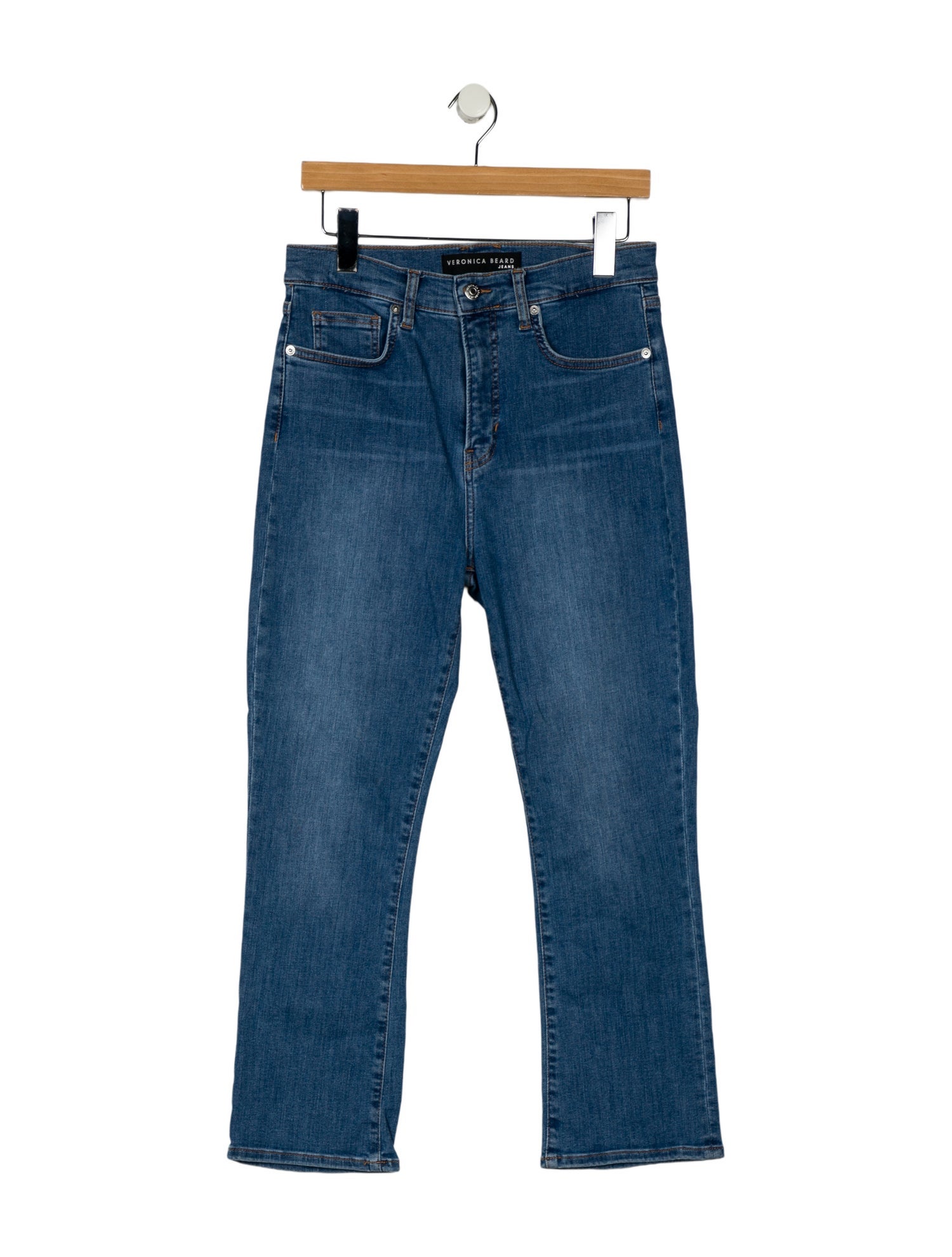 Veronica Beard High-Rise Straight Leg Jeans