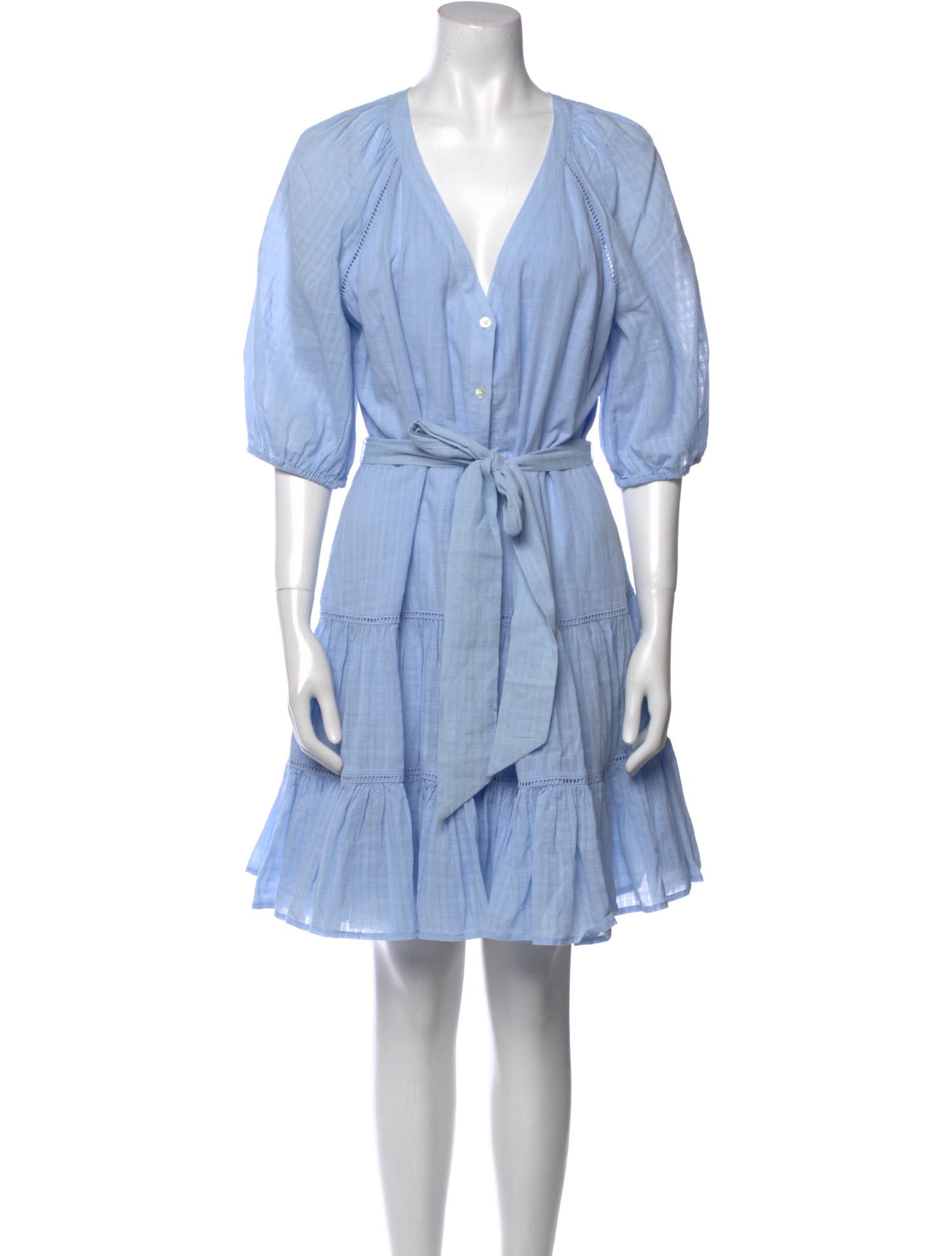 Veronica Beard V-Neck Knee-Length Dress