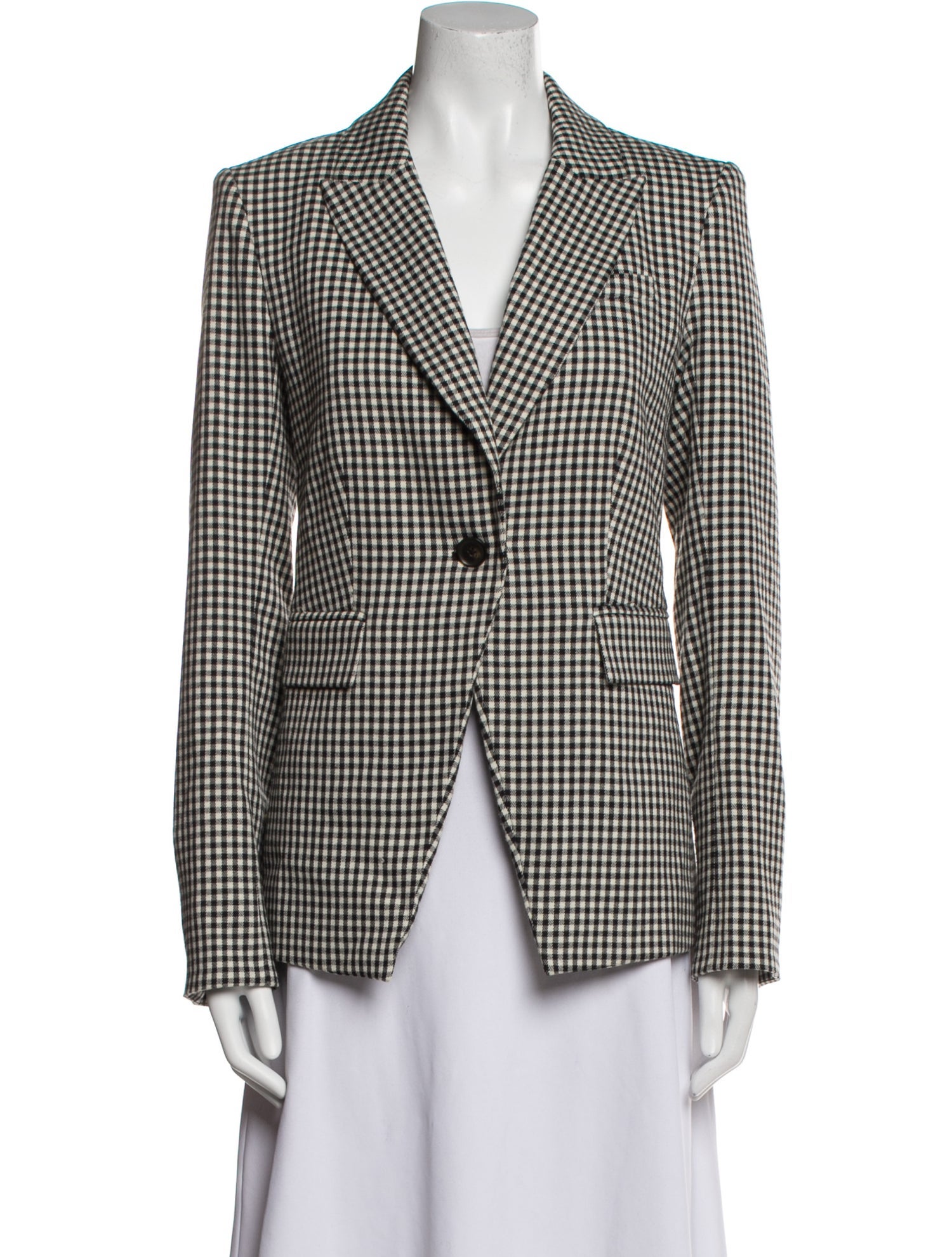 Veronica Beard Plaid Print Blazer