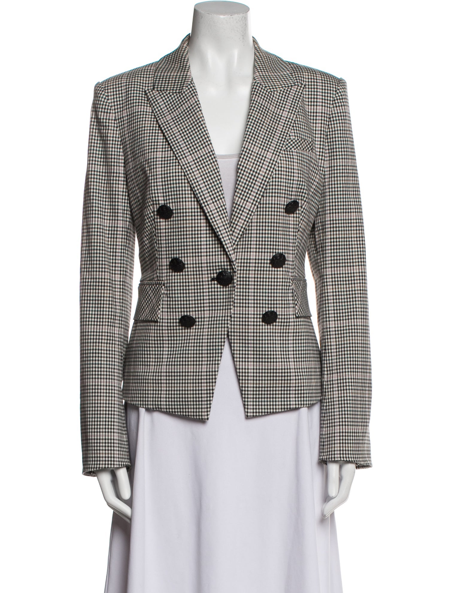 Veronica Beard Plaid Print Blazer