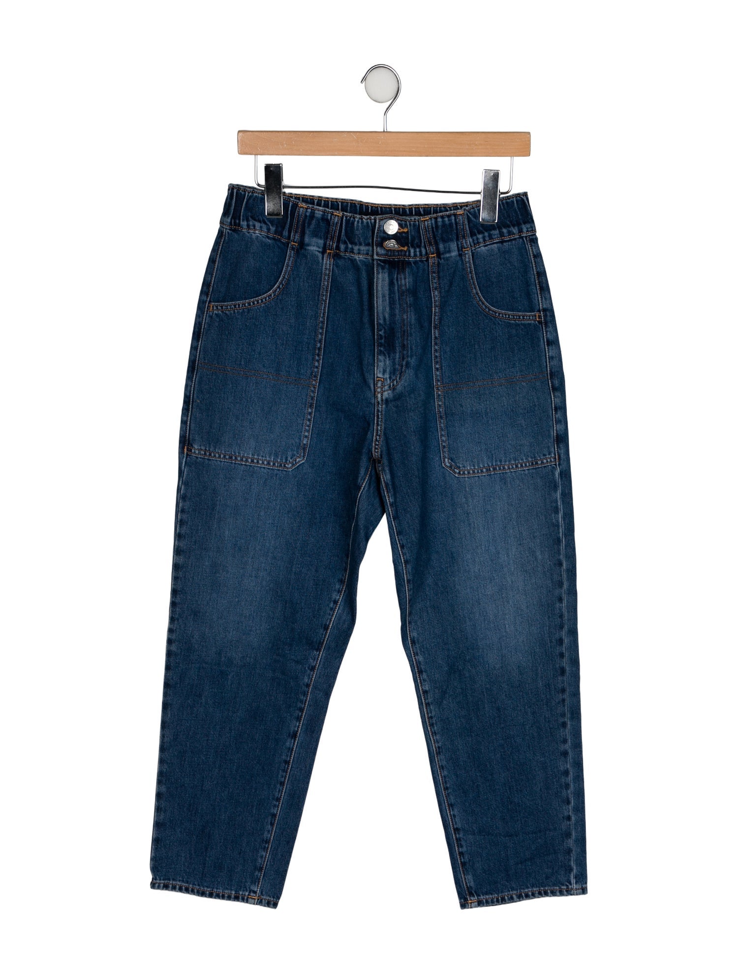 Veronica Beard High-Rise Straight Leg Jeans