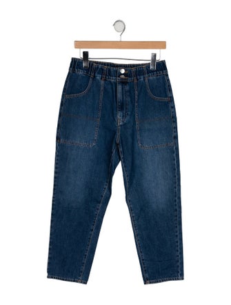 Veronica Beard High-Rise Straight Leg Jeans