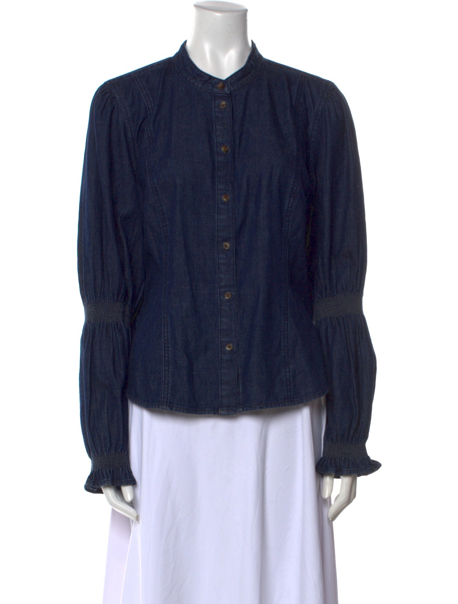 Veronica Beard Long Sleeve Button-Up Top