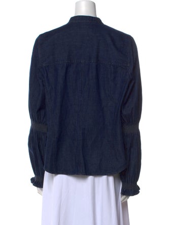 Veronica Beard Long Sleeve Button-Up Top