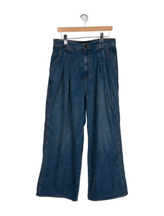 Veronica Beard High-Rise Wide Leg Jeans