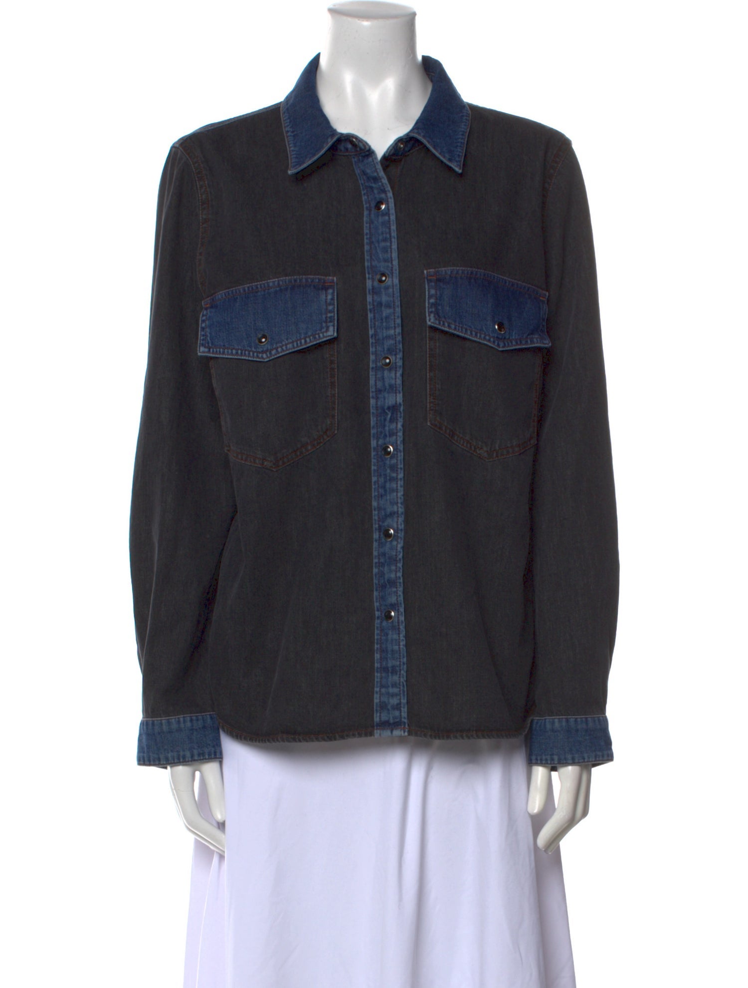 Veronica Beard Long Sleeve Button-Up Top