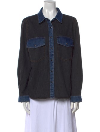 Veronica Beard Long Sleeve Button-Up Top