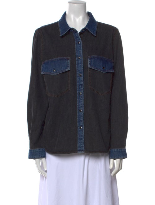 Veronica Beard Long Sleeve Button-Up Top