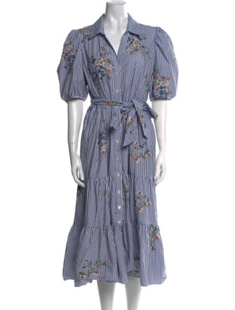 Veronica Beard Striped Long Dress