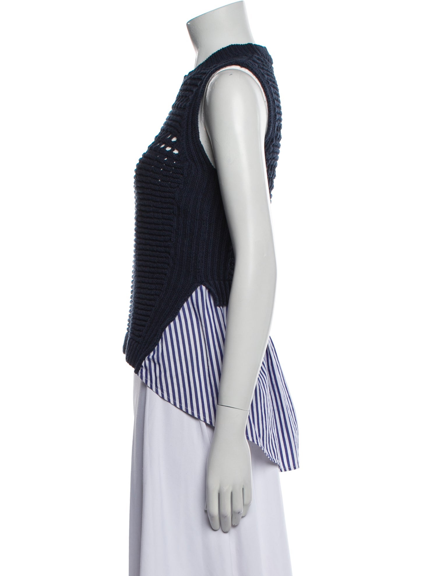 Veronica Beard Mock Neck Sleeveless Crop Top