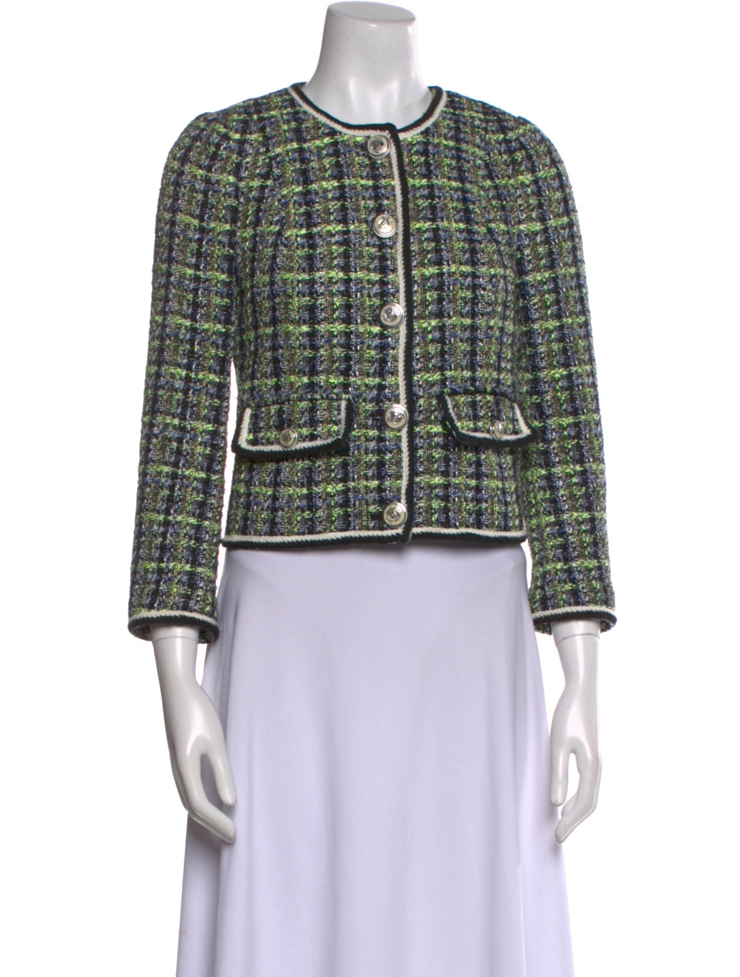 Veronica Beard Printed Crew Neck Sweater