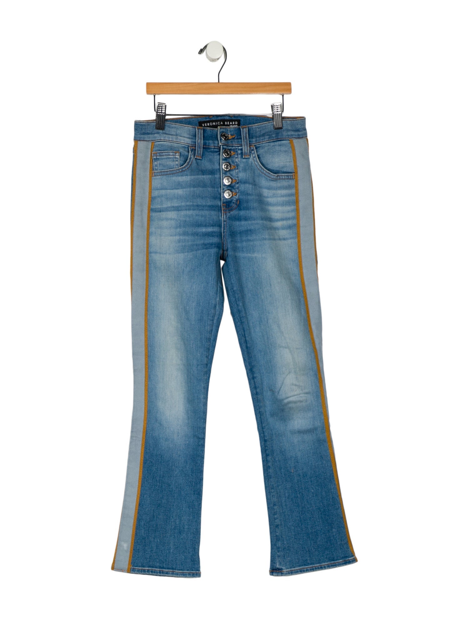 Veronica Beard Mid-Rise Straight Leg Jeans