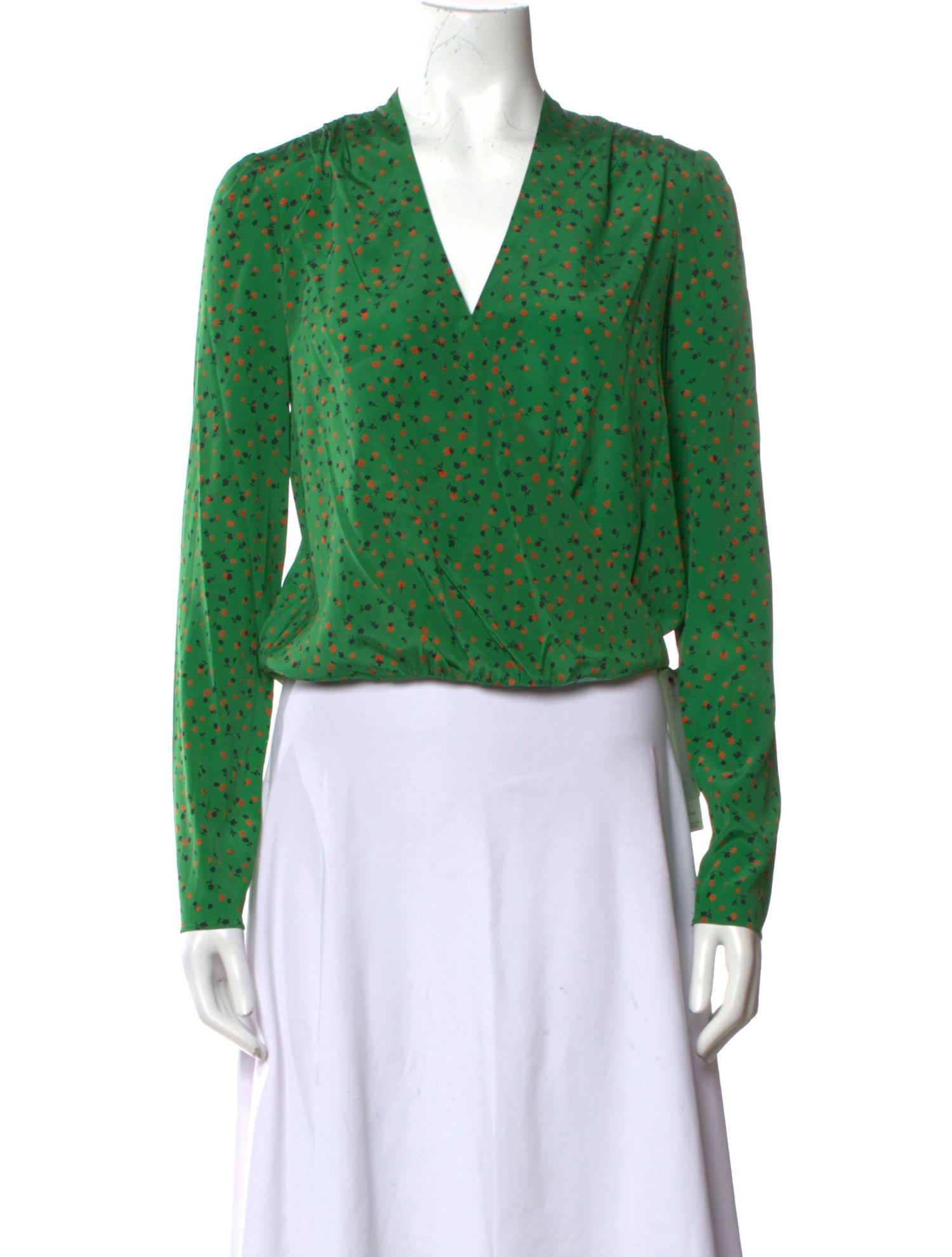 Veronica Beard Silk Printed Crop Top