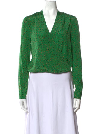 Veronica Beard Silk Printed Crop Top