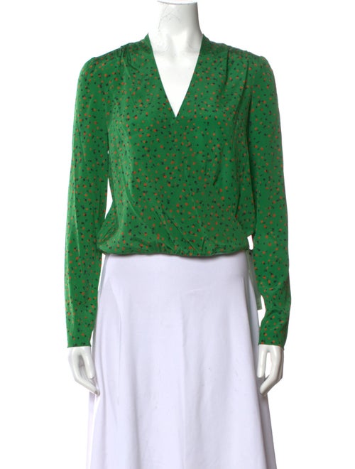 Veronica Beard Silk Printed Crop Top