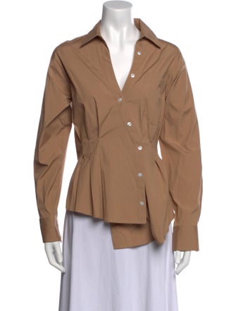 Veronica Beard Long Sleeve Button-Up Top