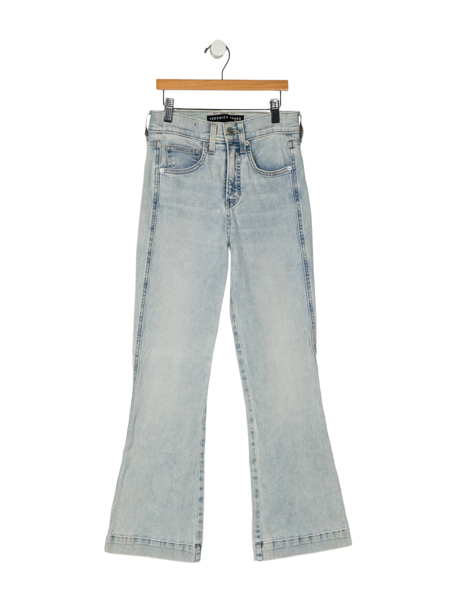 Veronica Beard Mid-Rise Wide Leg Jeans