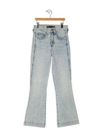 Veronica Beard Mid-Rise Wide Leg Jeans